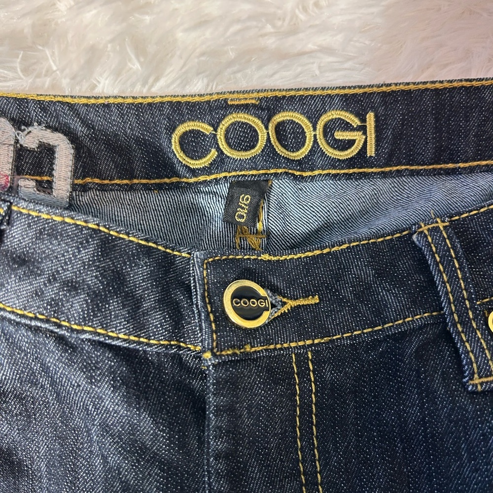 COOGI‎ Dark Denim Jeans with Embroidery | Size 9/10 - Picture 2 of 3